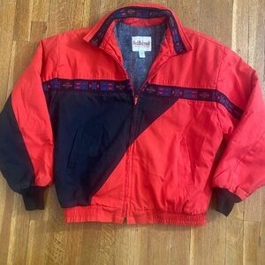 Saddlebrook Blanket Lined Western Wear Red Bomber Jacket Men’s L Vintage USA